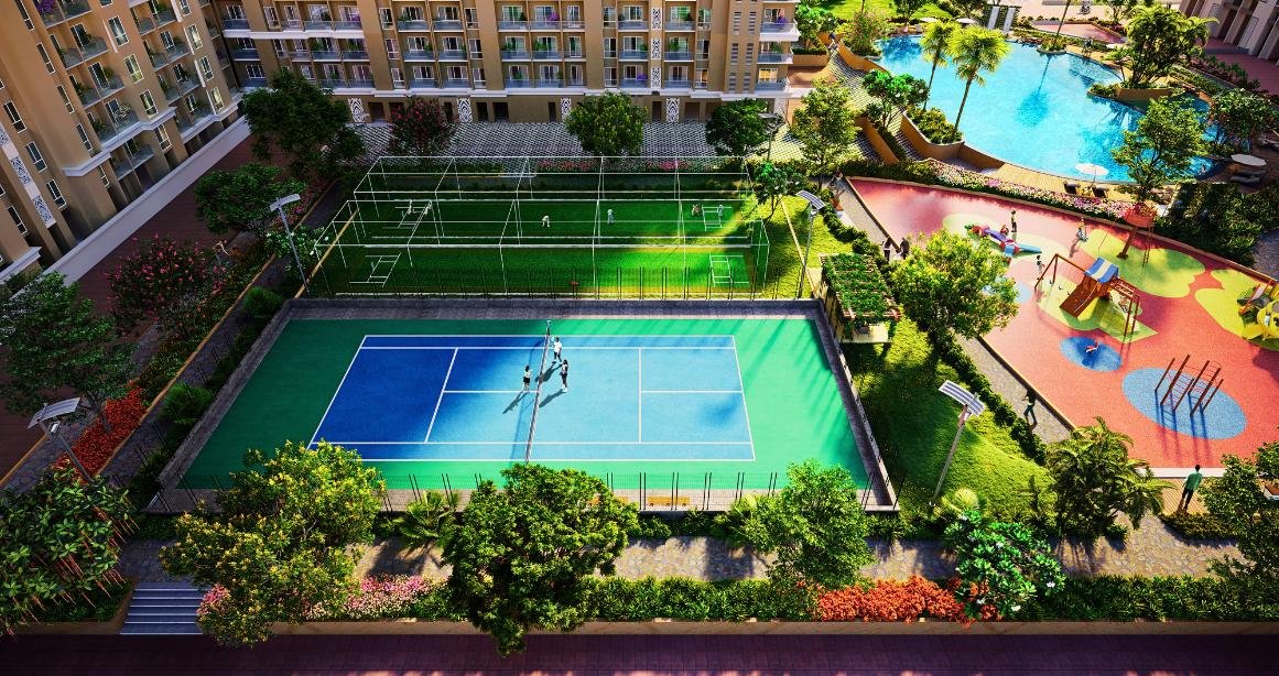 Dosti-West-County-Olive-Amenities-Tennis-Court-Balkum-Thane-West